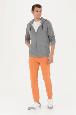 U. S. Polo Assn / Мужской серый меланжевый свитшот - U.s. polo assn фото 4