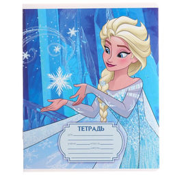 Цена за 20 шт. Тетрадь в клетку 12 листов, 5 видов МИКС, обложка мелованный картон, «Холодное сердце»