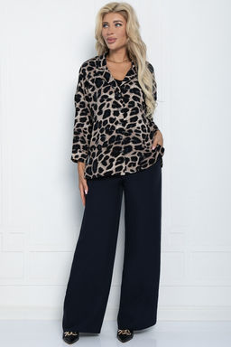 Костюм Осенний шик (синий лео) К10938 - Lt collection фото 4