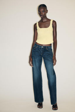 COMBINATION INTERLOCK POPLIN TOP