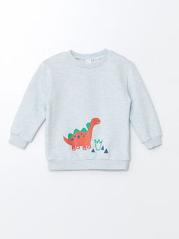 Bisiklet Yaka Uzun Kollu Bask?l? Erkek Bebek Sweatshirt ve E?ofman Alt 2li Tak?m - Waikiki фото 2