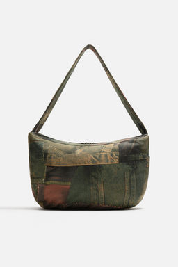 DENIM PRINT SHOULDER BAG - Zara фото 3