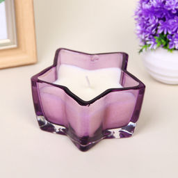 Свеча в стакане "Звездная ночь" 10,5*5,5 см, Сиреневый