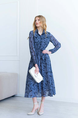 Платье Кэсси (серо-голубой) - Nadi bordo фото 5