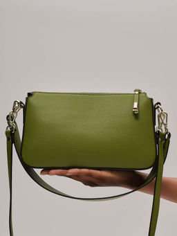 Сумка багет на плечо Deboro 31103 зеленый бамбук