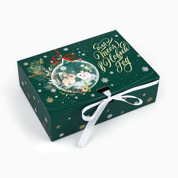 Цена за 2 шт. Коробка подарочная новогодняя складная двухсторонняя Для тебя в Новый год, 16.5?12?5 см