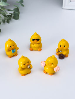 Набор фигурок 5 шт. полистоун «Весёлые цыплята», 2.8×3×4 см