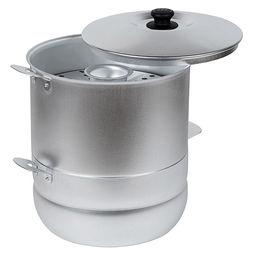 Манты-казан (мантоварка) алюминиевая 6л, д26см, h29,5см, s1-1,5мм, 4 диска, матовый, металлическая крышка (Россия) - Домашняя мода фото 2