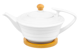 Чайник 600 мл 23,5*15*12,5 см Айсберг волны + деревянная подставка