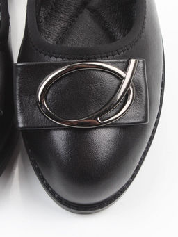 06-DYL74-1 BLACK Туфли женские (натуральная кожа)