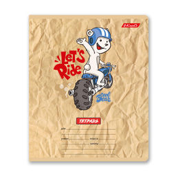 Светоч 12ТЕТк-003 Тетрадь ученическая школьная, выборочный лак, A5 12 л. на скобе 65 г/кв.м , белизна 100 % 25 шт. клетка 000702 Весёлый Райдер фото 6