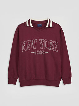 New York Bask?l? K?z ?ocuk Sweatshirt ve E?ofman Alt?