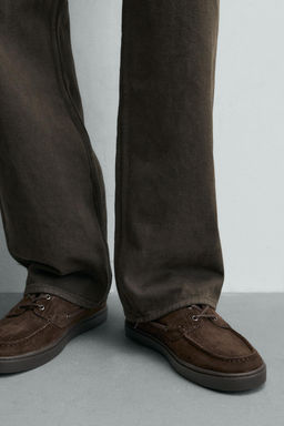 ZAPATO N?UTICO PIEL CASUAL / Marr?n - Zara фото 7
