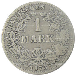 1 марка 1875 года J Германия