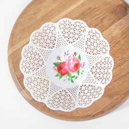 Цена за 2 шт. Ваза для хлеба и фруктов «Кубань. Сердце», 18×4.5 см, белый, рисунок МИКС