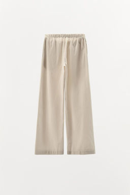 STRIPED POPLIN TROUSERS - Zara фото 4