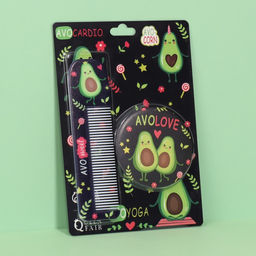 Подарочный набор Авокадо, зеркало, расчёска