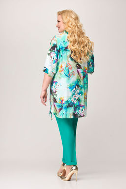 Костюм Svetlana Style 1661 бирюзовый+цветы
