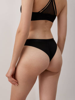 CONTE DOUBLE CONTE LBR 2262 Трусы бразилиана с V-образной линией талии black - Conte elegant фото 2