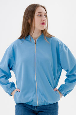 Бомбер из коттон фита небесный макси - Амадэль фото 9