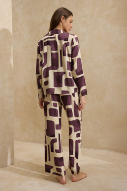 Cok Renkli Geometrik Shally Dokuma Pijama Tak?m? THMSS26PT00001 - Trendyolmilla фото 11