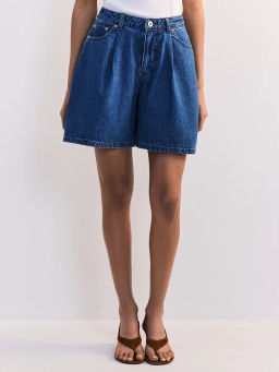 Джинсовые шорты со складками ZR2605092325-103 / Zarina