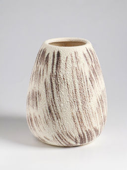 Ваза «Беажио» классик, 17.5×14 см, керамика, бежево-коричневая