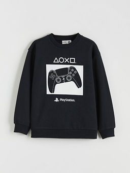 PlayStation Bask?l? Erkek ?ocuk Kal?n Sweatshirt