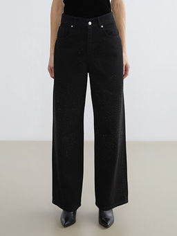 Wideleg Ta?l? Kad?n Jean Pantolon