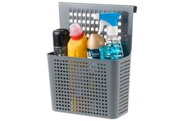 Контейнер 24,5*9,4*31 см Лофт навесной на дверцу серый (модель 6120/08)