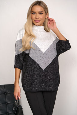 Джемпер (черный/серый) Б11-259/2 - Николь фото 4