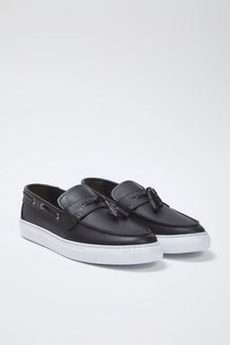 Trendyolmilla Shoes Siyah Hakiki Deri Puskul Detayl? Erkek Loafer Ayakkab? TAKSS25LA00020  фото 7