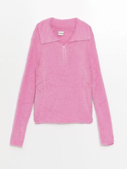 Polo Yaka K?z ?ocuk Triko Kazak