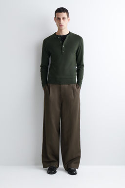 PANTAL?N RELAXED FIT WIDE LEG EN MEZCLA DE LINO - H&m фото 2