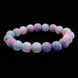 Браслет из камня 10мм Сиреневый агат привлекает энергии счастья