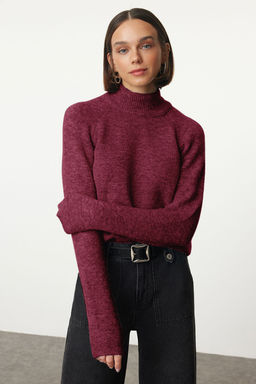 Gri Yunlu Dik Yaka Triko Kazak TWOAW25KZ00043 - Trendyolmilla фото 12