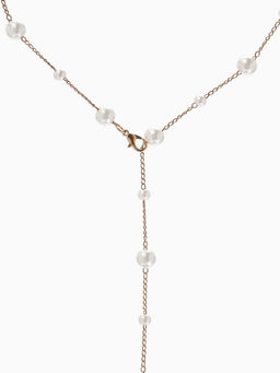 Кулон трансформер «Россыпь жемчуга», бусины №6.8, L=50 см, белый в золоте