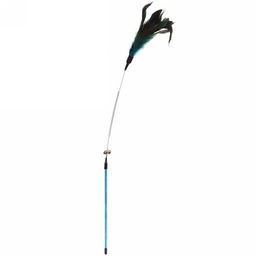 Цена за 3 шт. Игрушка-дразнилка для кошки на палочке "Пушок" 60см