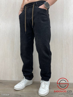 Джинсы мужские Бананы на флисе