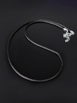 Цена за 10 шт. Шнурок нейлоновый, d=2 мм, канатное плетение, 45 см, чёрный