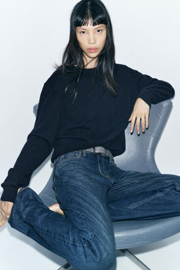 ZW COLLECTION STRAIGHT LOW-RISE JEANS - Zara фото 3