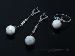 Кольцо Серьги кахолонг размер 21