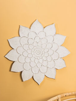 Панно «Цветок», 60×60×1 см, МДФ, белое