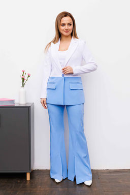 Жакет AURA 1091-164 белый, голубой  фото 2