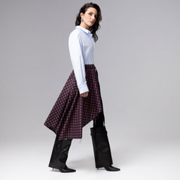 Юбка-килт с необработанными краями, Игра теней - Charutti фото 9