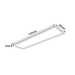 ULP-30120-36W/DW EFFECTIVE SILVER Светильник светодиодный потолочный встраиваемый. Дневной свет (6500K). Корпус серебристый. В комплекте с и/п. ТМ Uniel.