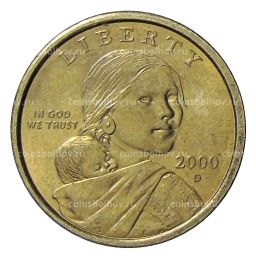 1 доллар 2000 года D США Сакагавея  Парящий Орел