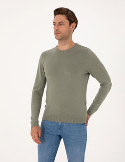 Ada _ay_ Slim Fit Bisiklet Yaka Basic Triko Kazak