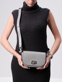 Сумка кожаная Deboro 30879 нельсон/светло-серый