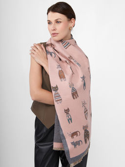 в составе ШЕРСТЬ и КАШЕМИР Большой, мягкий, теплый однотонный двусторонний палантин. - Tantino фото 4